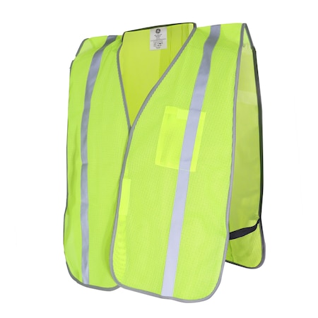 Ge Green Safety Vest, Inner Pocket, W/Elastic strap GV074G